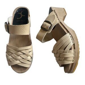 Cape Clog Pia Braided Wooden Clogs Size 37